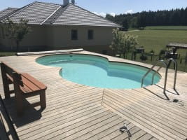 Achtformpool Prime 725 x 460 x 120 cm, Einzelpool